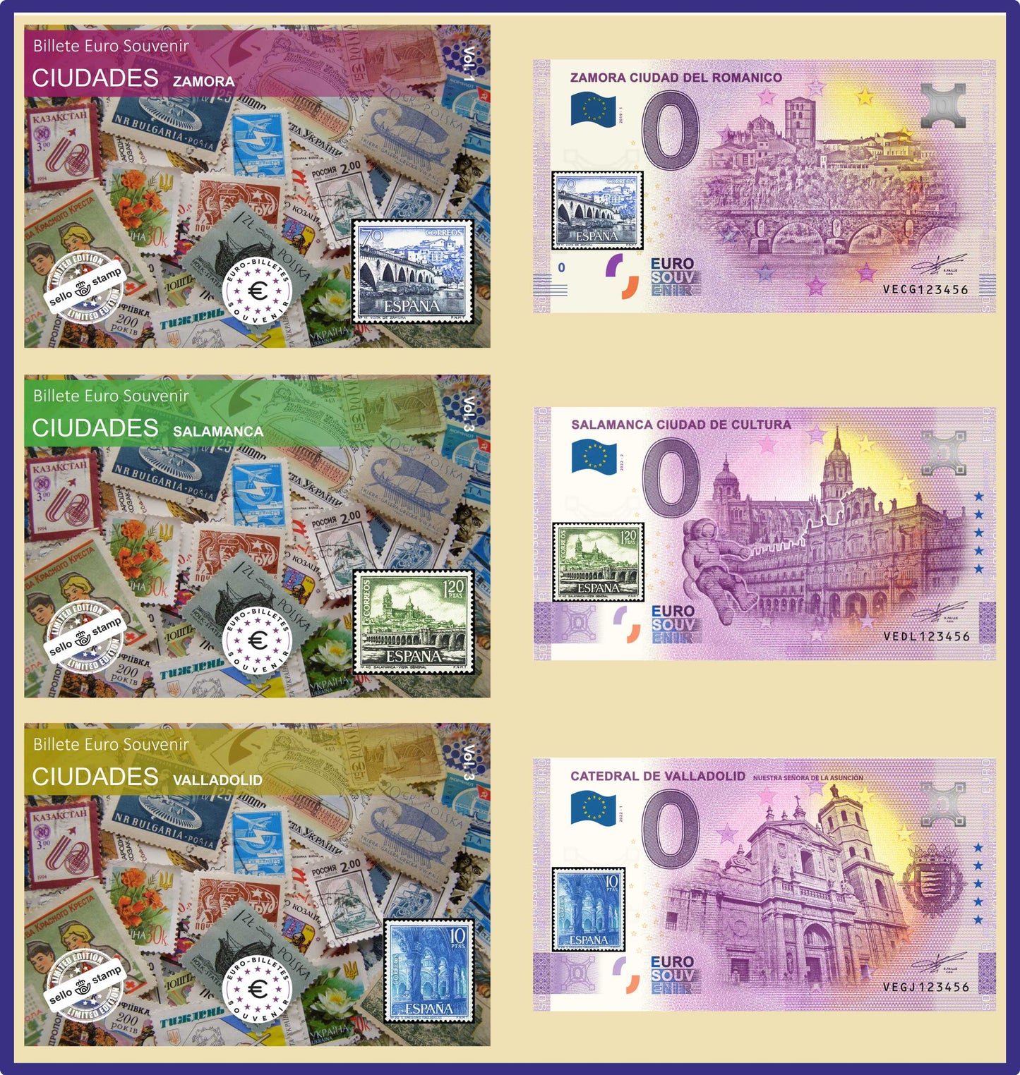 Collector's pack serie ciudades , 3 billetes