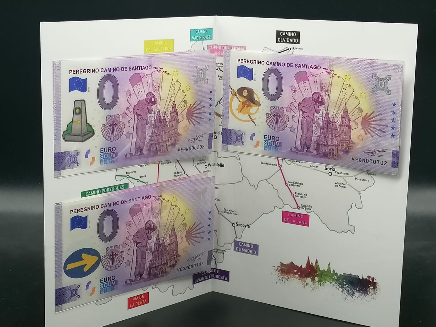 Edición 2023 - Pack Peregrino Camino de Santiago 3 billetes sellados