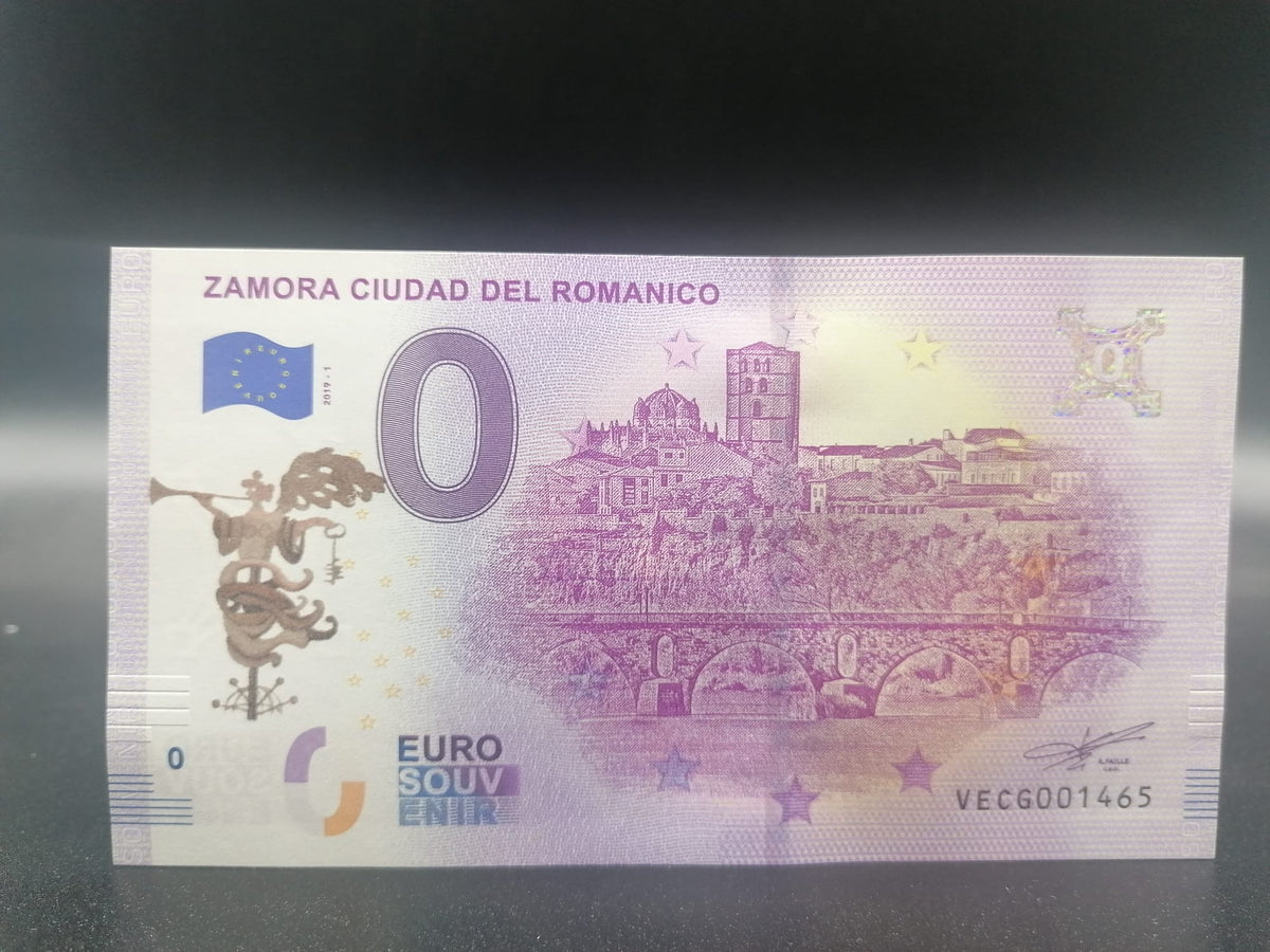 Billete Euro Souvenir Zamora. Sello de la veleta la goberna