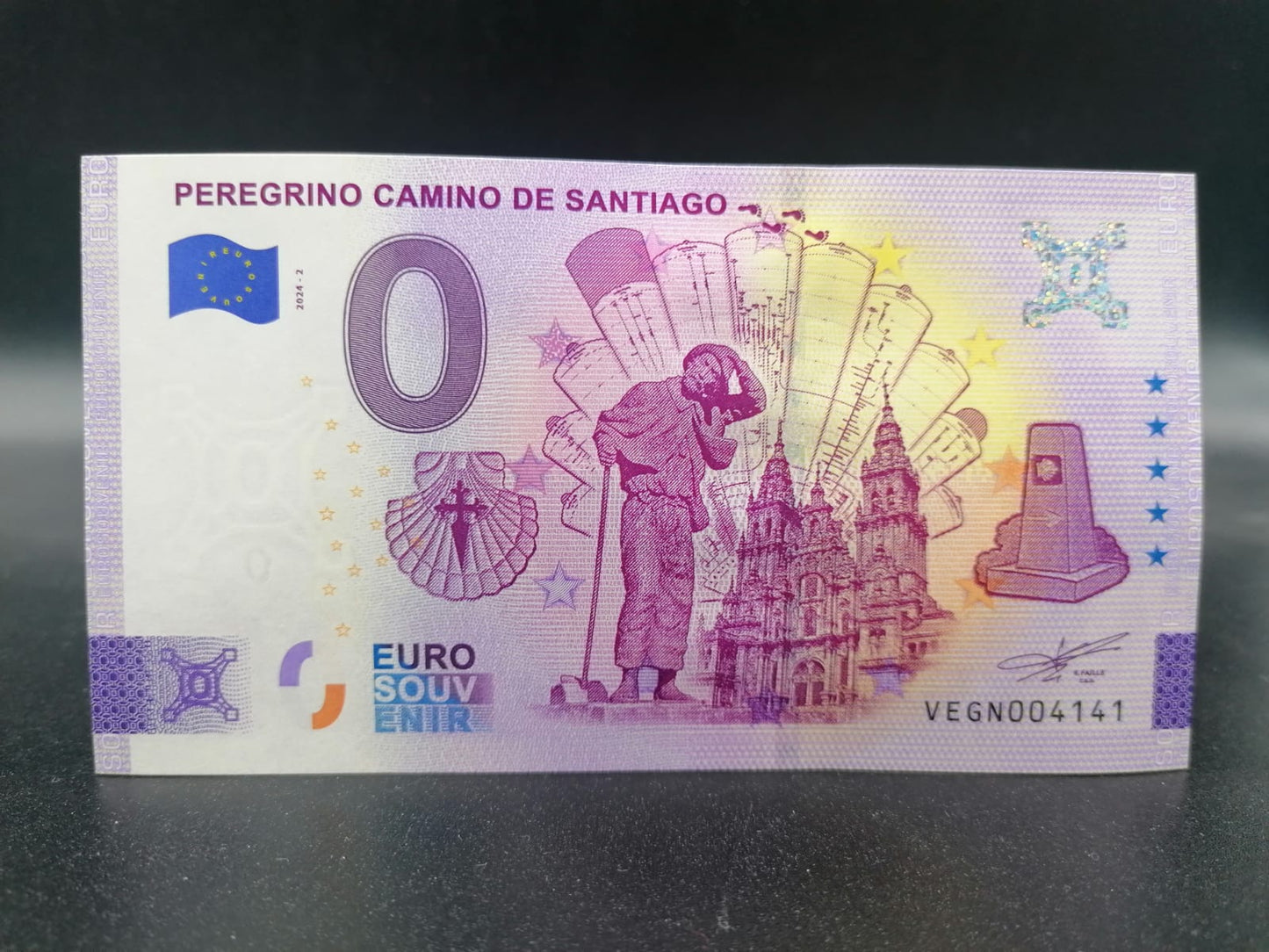 Billete Euro Souvenir - PEREGRINO CAMINO DE SANTIAGO 2024-2