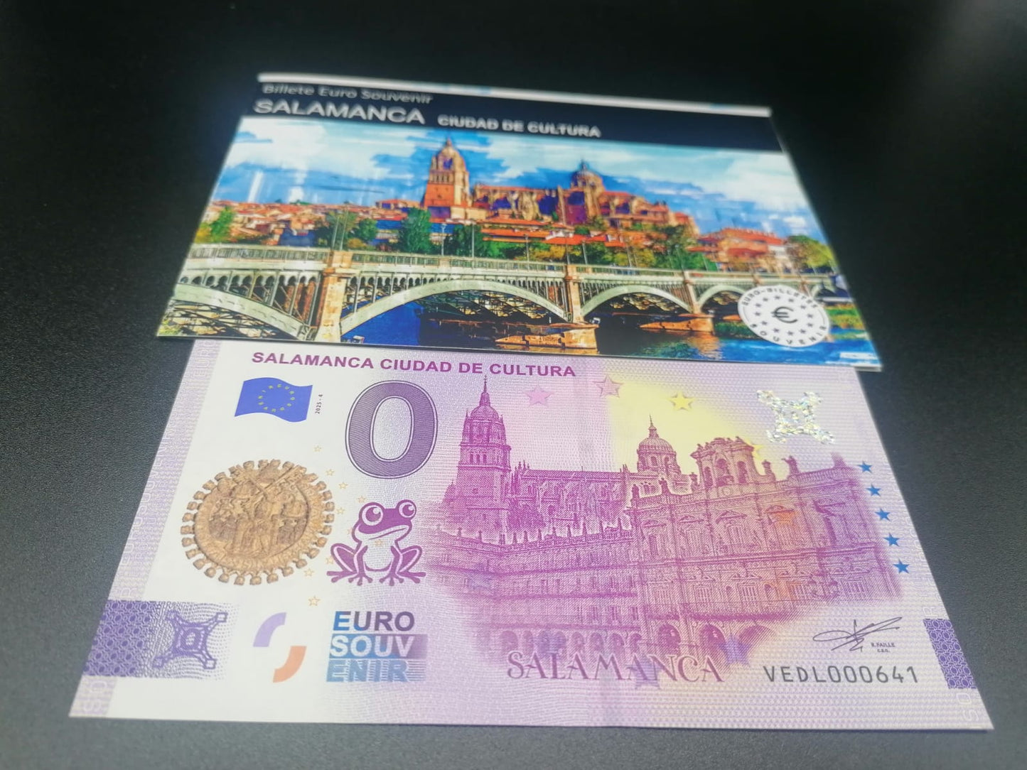 Billete Euro Souvenir - SALAMANCA CIUDAD DE CULTURA sellado 2025