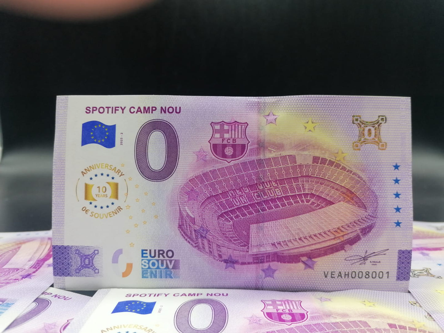 Billete Euro Souvenir - SPOTIFY CAMP NOU ANNIVERSARY 2025.2