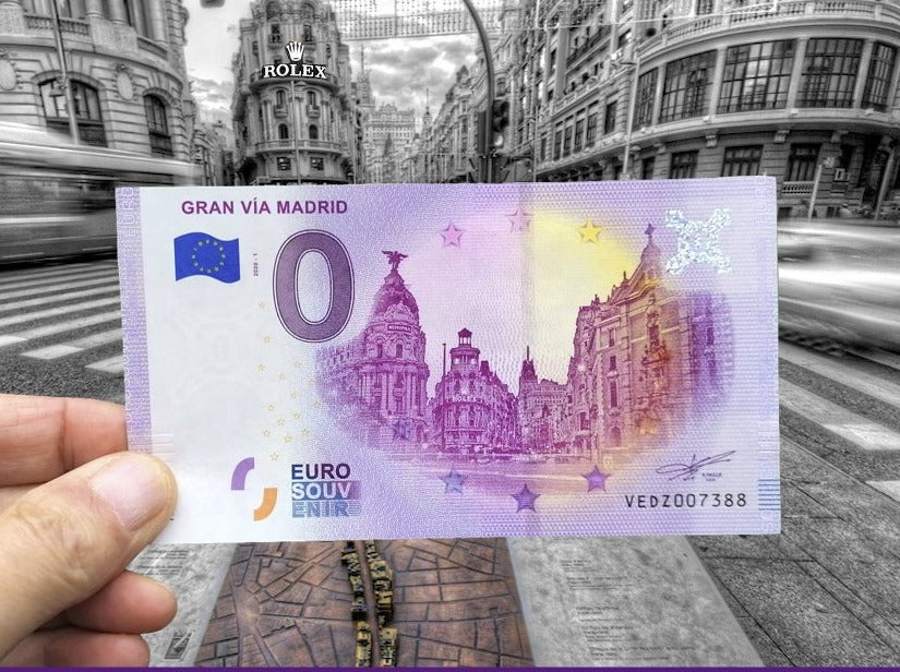 Billete Euro Souvenir - GRAN VÍA MADRID 2020