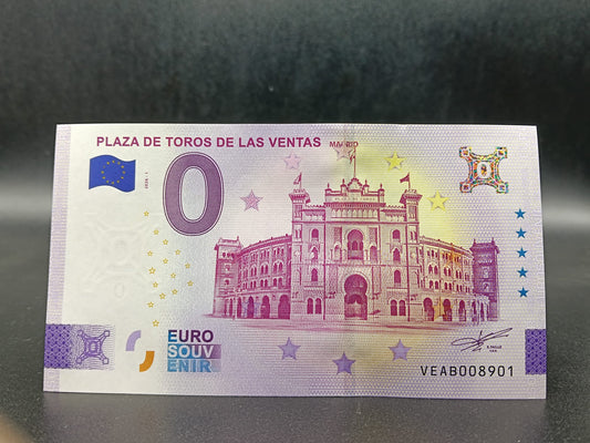 Edición 2026 Billete Euro Souvenir - PLAZA DE TOROS DE LAS VENTAS versión PLATA