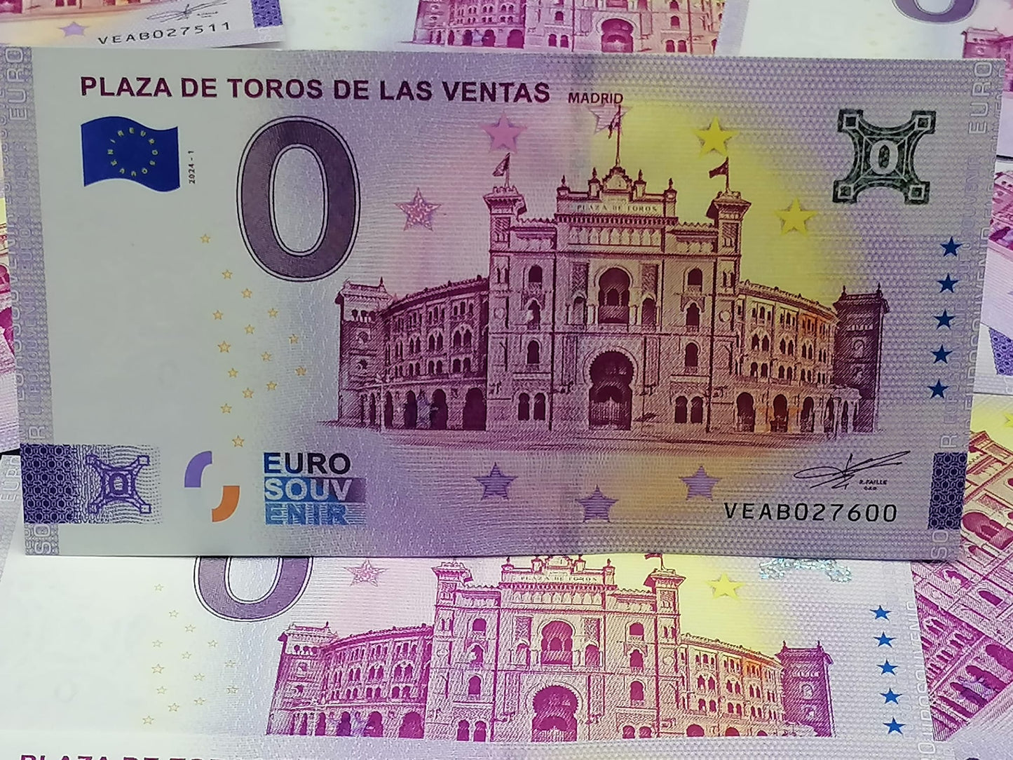 Billete Euro Souvenir - PLAZA DE TOROS DE LAS VENTAS 2024