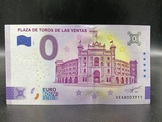 Edición 2025 Billete Euro Souvenir - PLAZA DE TOROS DE LAS VENTAS 2025 versión normal
