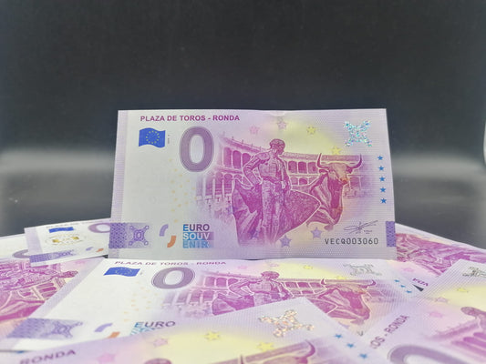 Billete Euro Souvenir- PLAZA DE TOROS DE RONDA versión normal 2025