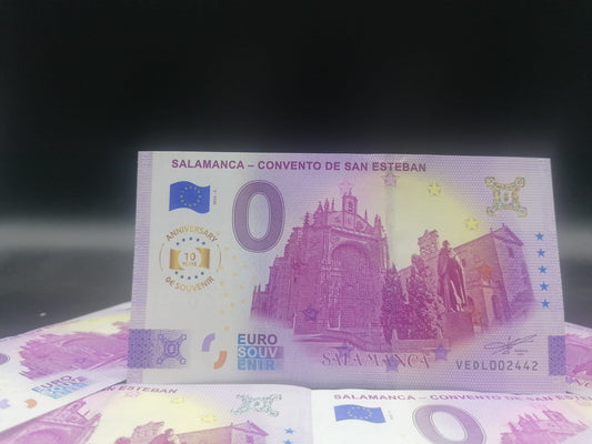 Billete Euro Souvenir - SALAMANCA CONVENTO SAN ESTEBÁN version aniversary 2025