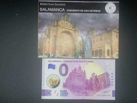 Billete Euro Souvenir - SALAMANCA CONVENTO SAN ESTEBÁN SELLADO 2025
