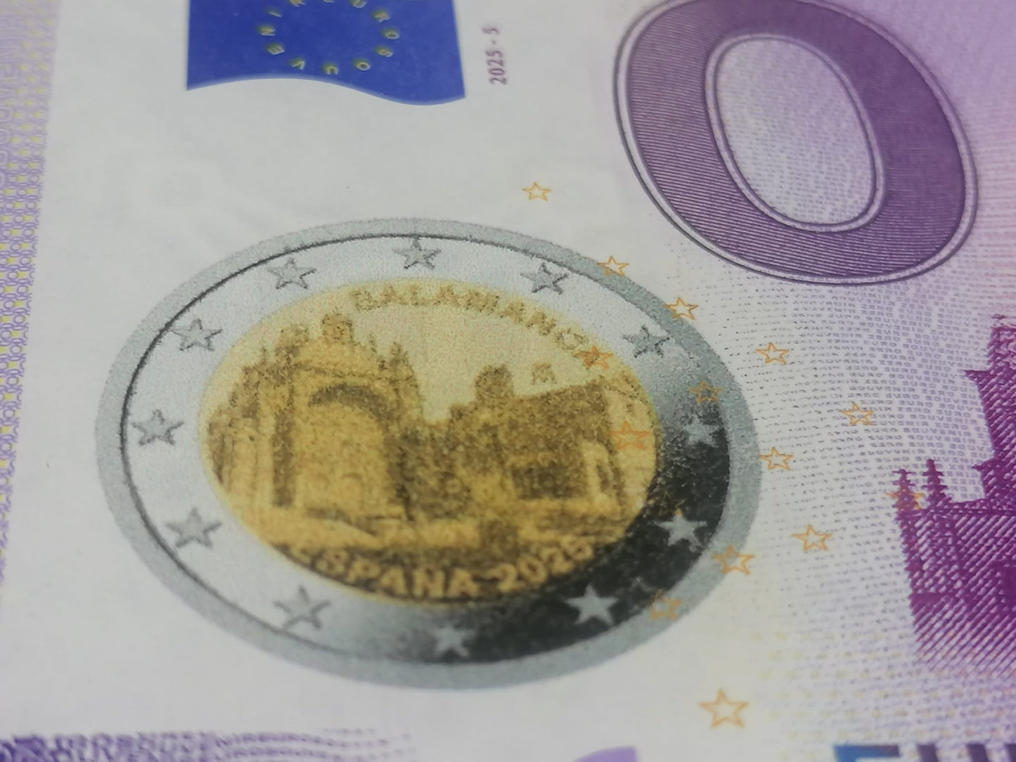 Billete Euro Souvenir - SALAMANCA CONVENTO SAN ESTEBÁN SELLADO 2025