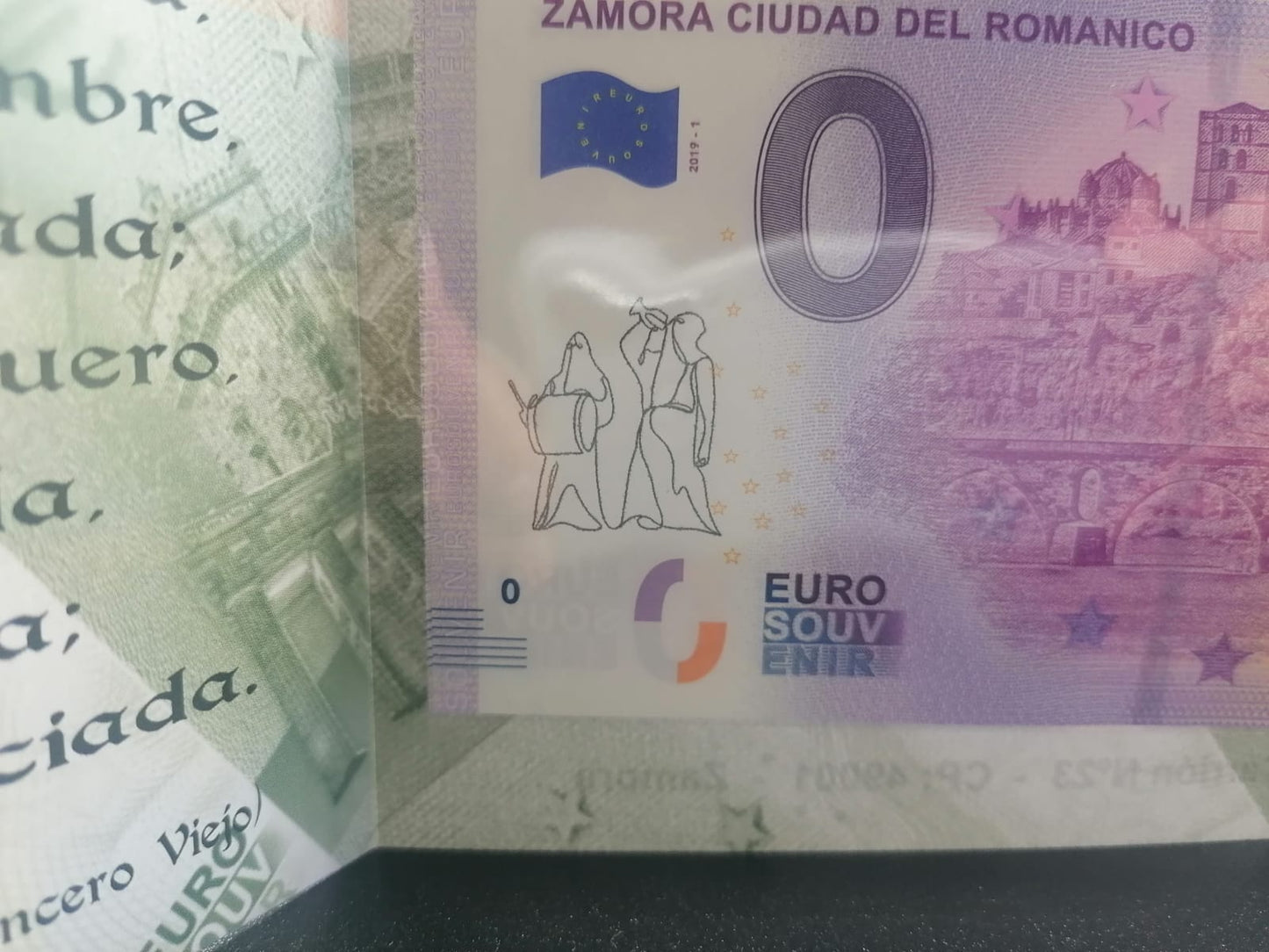 Billete Euro Souvenir - Zamora Ciudad del Románico con sello procesión 2018