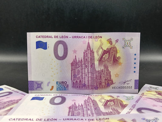 Billete Euro Souvenir CATEDRAL LEÓN- URRACA I LEÓN 2026 PLATA