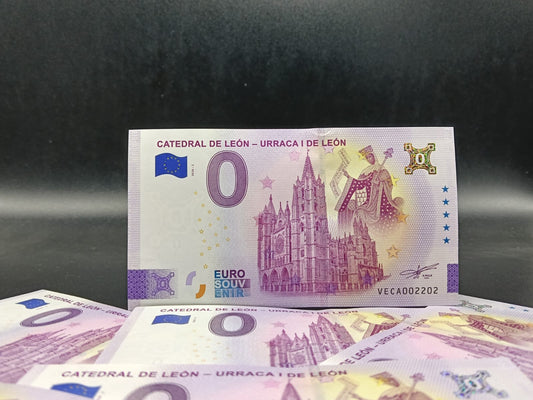 Billete Euro Souvenir CATEDRAL LEÓN- URRACA I LEÓN 2026 oro