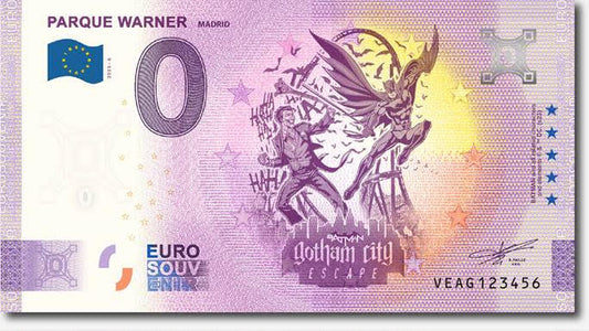 Billete Euro Souvenir PARQUE WARNER - BATMAN GOTHAM CITY 2023