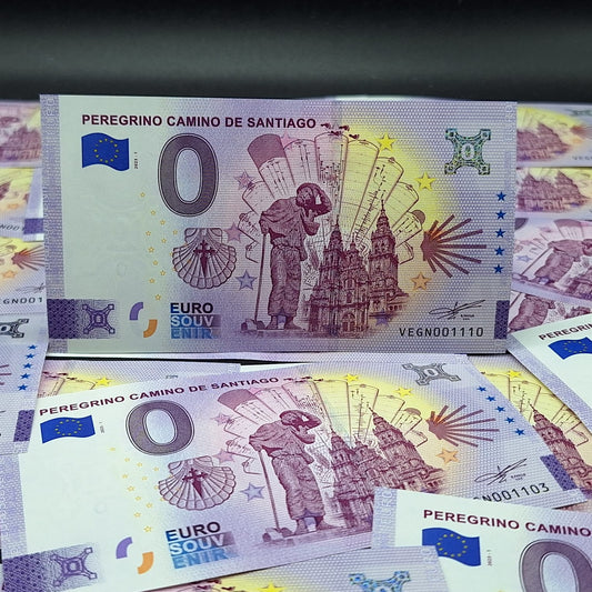 Billete Euro Souvenir- PEREGRINO CAMINO DE SANTIAGO 2023