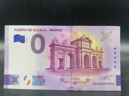 Edición 2025 Billete Euro Souvenir PUERTA DE ALCALÁ MADRID