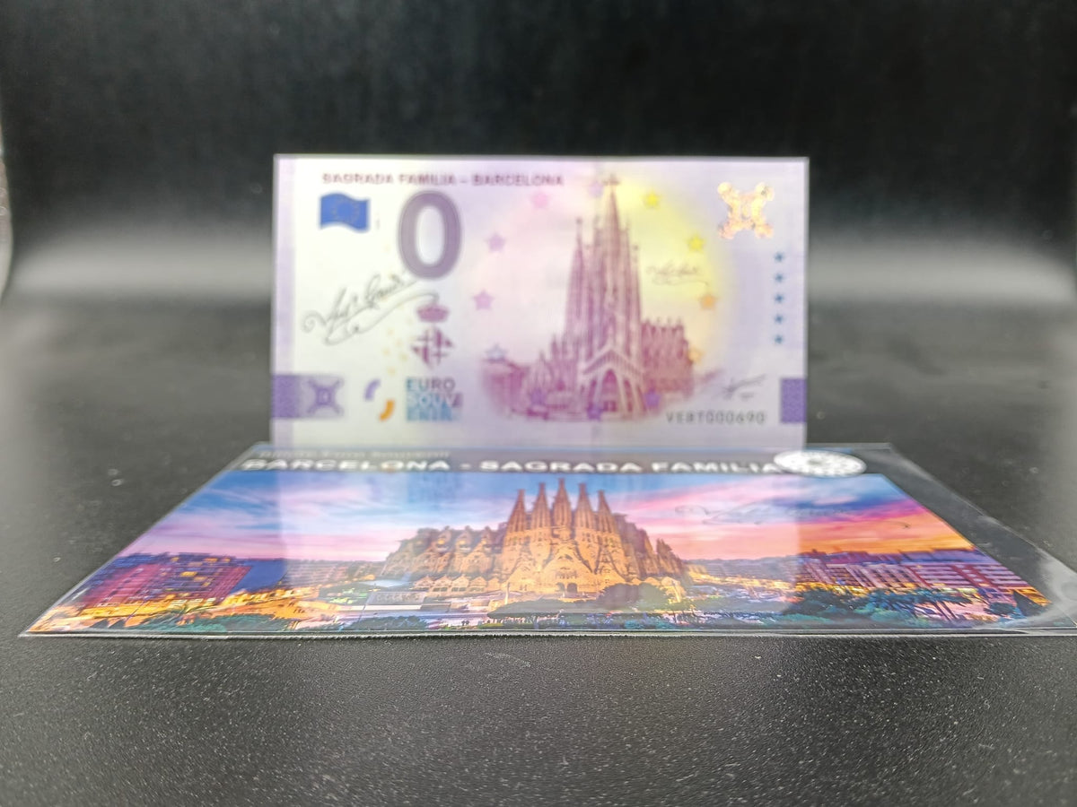 Edición 2026. Billete Euro Souvenir - Sagrada Familia Barcelona sellado 2026-7