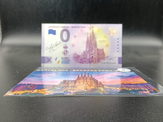 Edición 2026. Billete Euro Souvenir - Sagrada Familia Barcelona sellado 2026-7