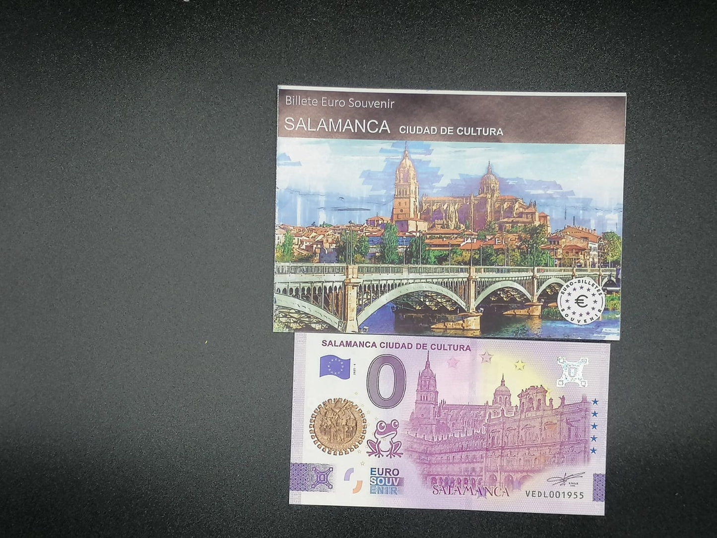 Billete Euro Souvenir - SALAMANCA CIUDAD DE CULTURA sellado 2025