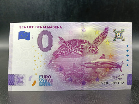 Edición 2026. Billete Euro Souvenir - Sealife Tortuga plata 2026-5