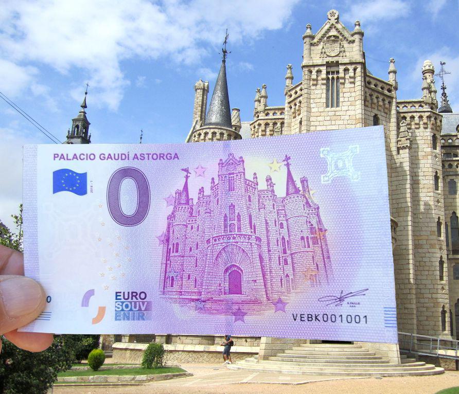 Eurolembrança de entrada Palacio Gaudí Astorga