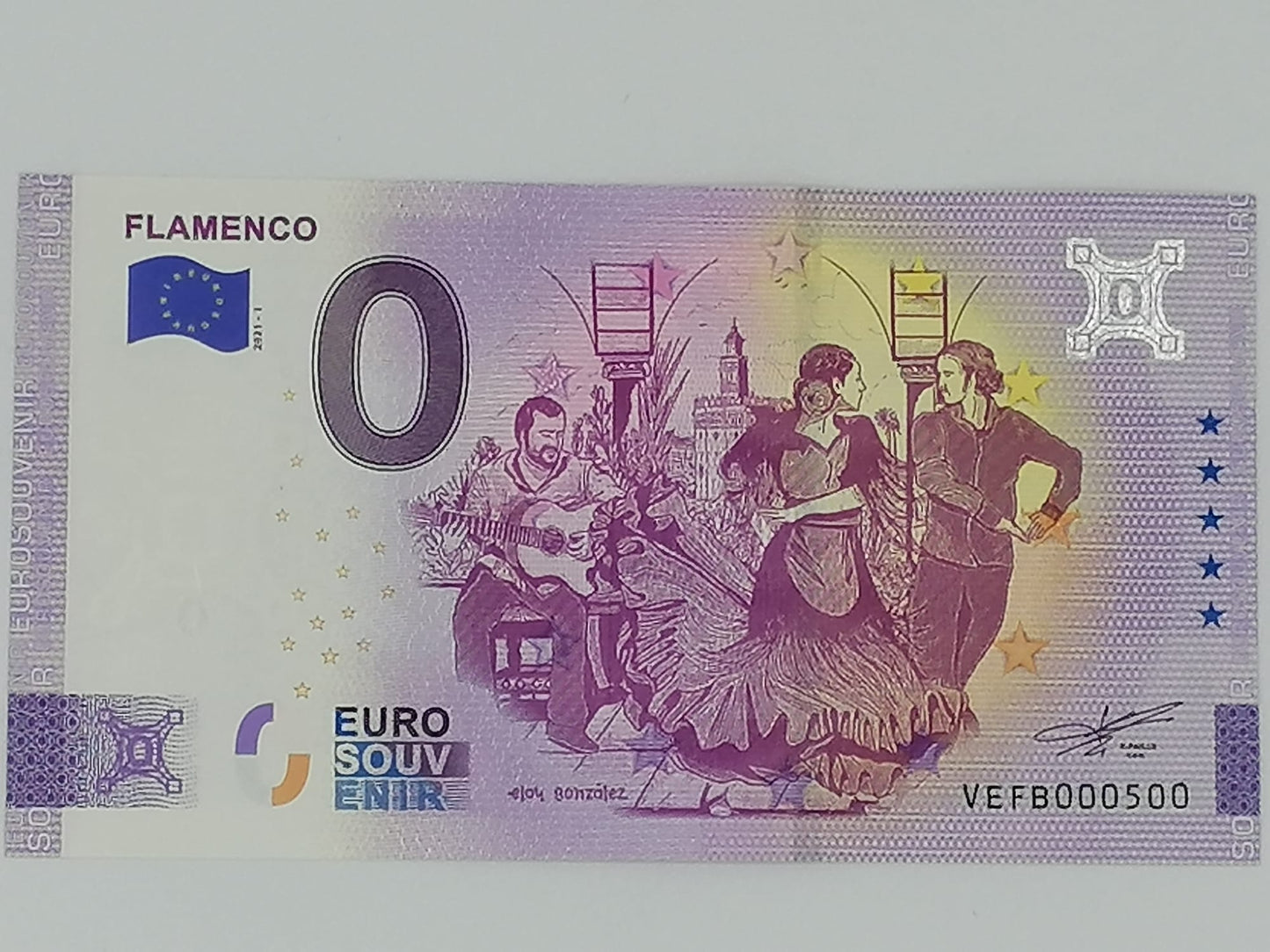 Billete Euro Souvenir - FLAMENCO (Anniversary) 2021