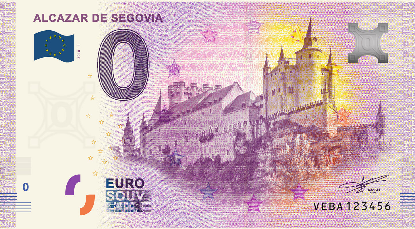 Bilhete Eurosouvenir Alcazar de Segóvia