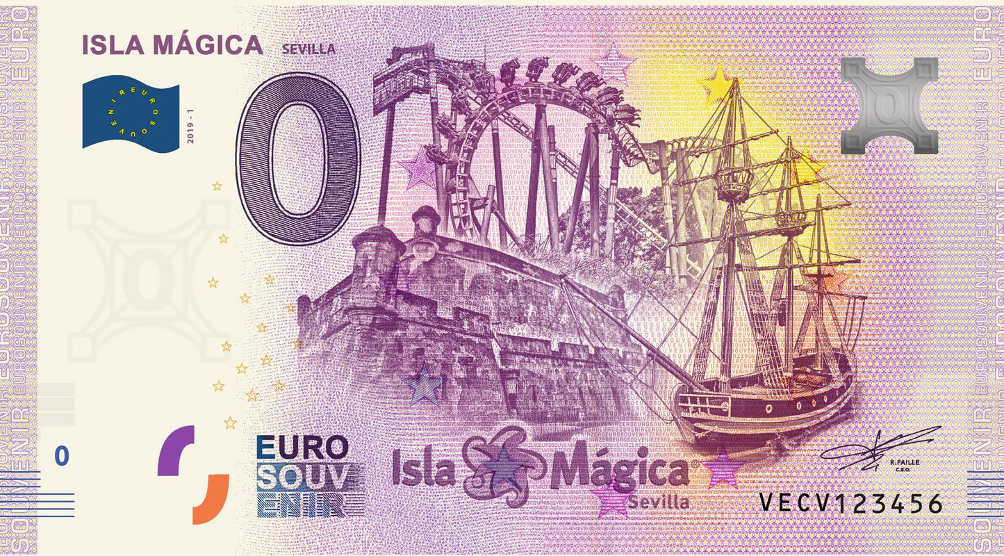 Billete Euro Souvenir - ISLA MÁGICA SEVILLA 2019.1