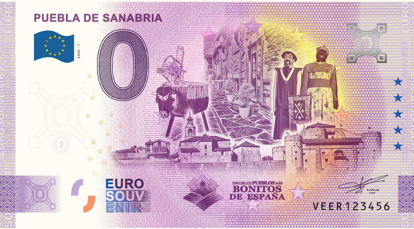 Billete Euro Souvenir - PUEBLA DE SANABRIA 2020.1