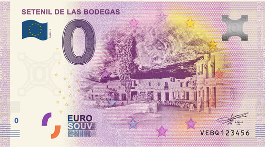 Nota de euro Eurosenvenir Setenil de las Bodegas