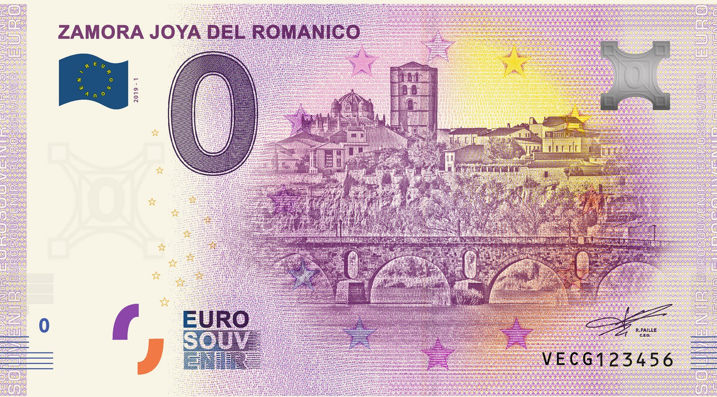 Bilhete Eurosouvenir Zamora Cidade do Românico